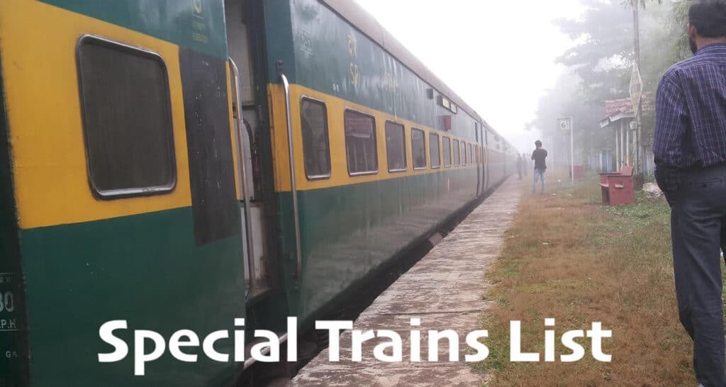 Special Trains List 2024 Indian Railways